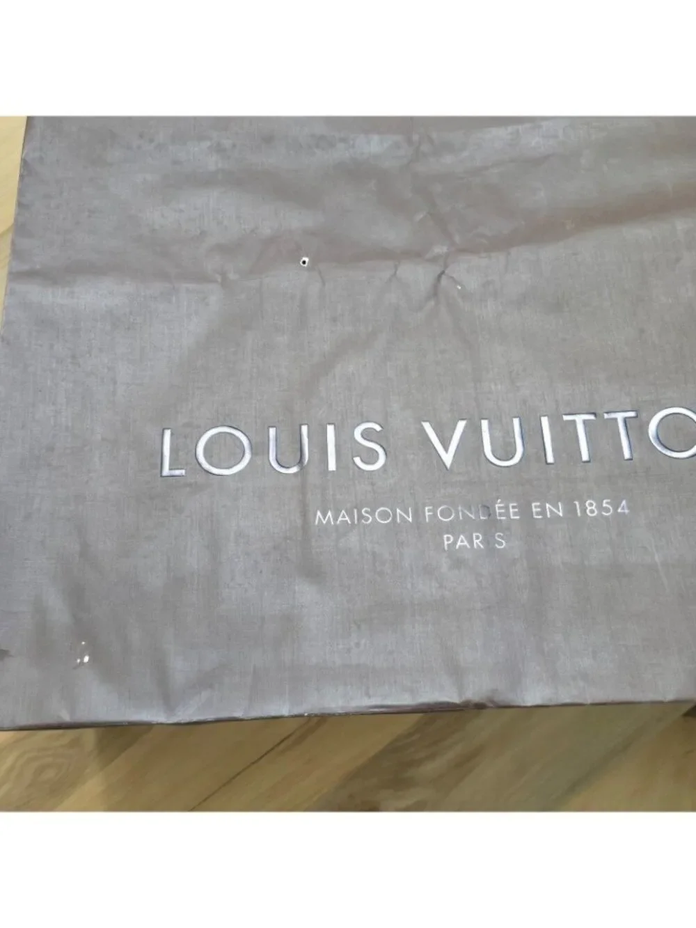 2 Vintage Authentic Louis Vuitton Paper Bags Shopping Totes Brown 2008